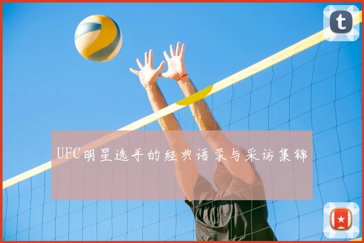 UFC明星选手的经典语录与采访集锦